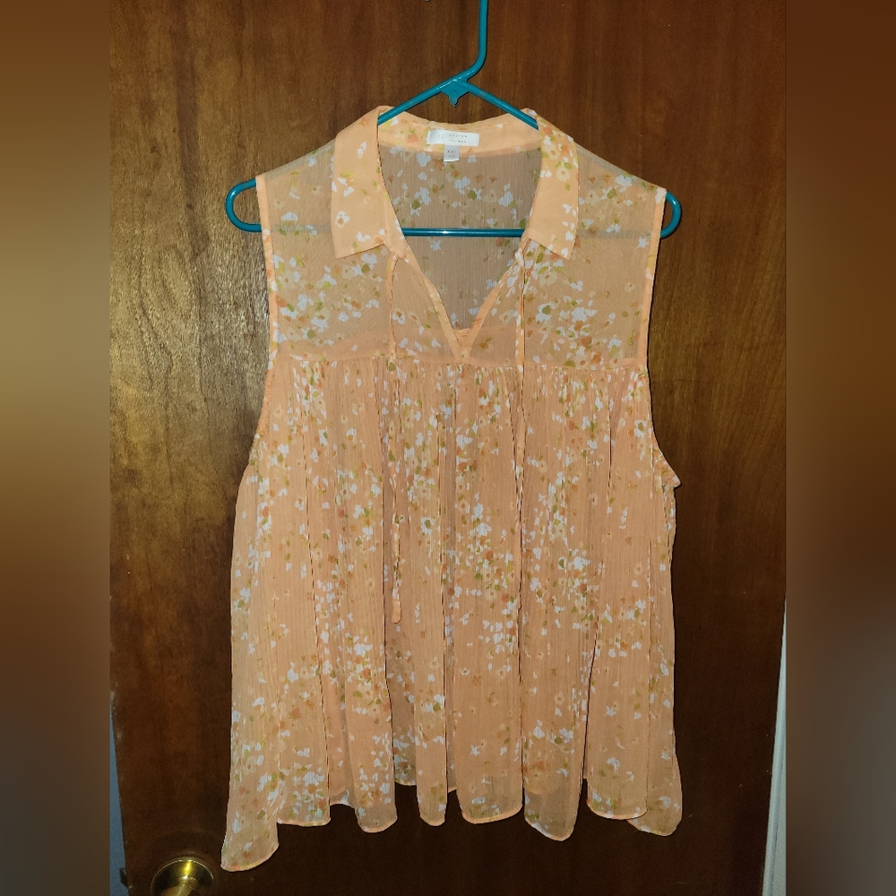 LC Lauren Conrad, XXL, orange blouse